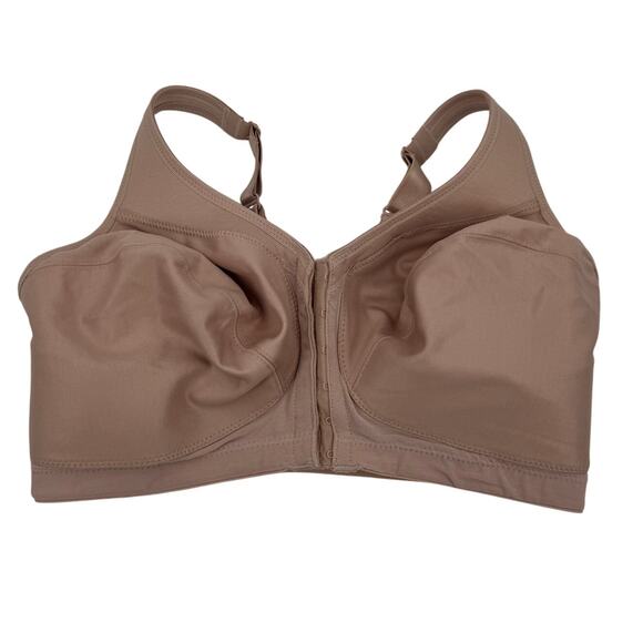 Glamorise Magic Lift Posture Back Support Bra Front Closure Beige 36G - Picture 1 of 7